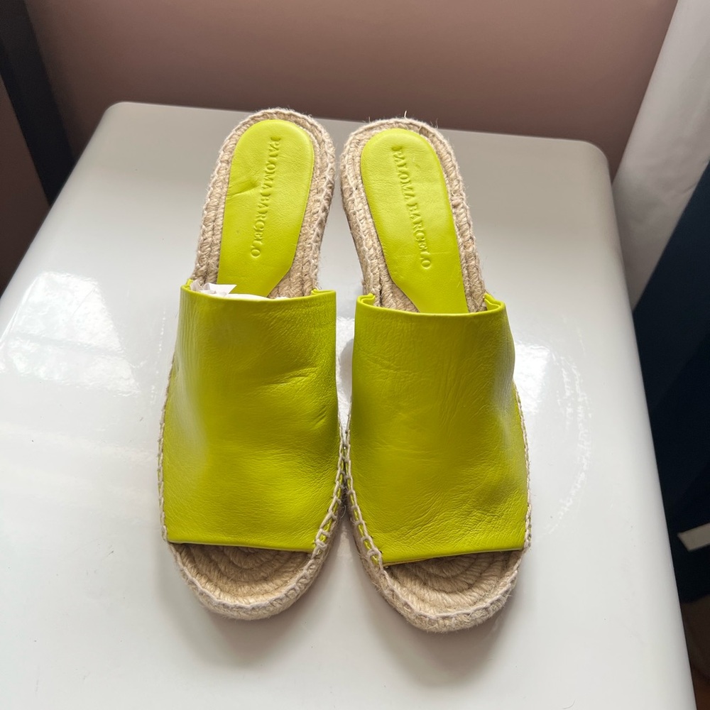 PALOMA BARCELO Leonor Slide Sandal in Mint Size 39 - Picture 5 of 11